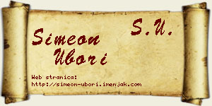 Simeon Ubori vizit kartica